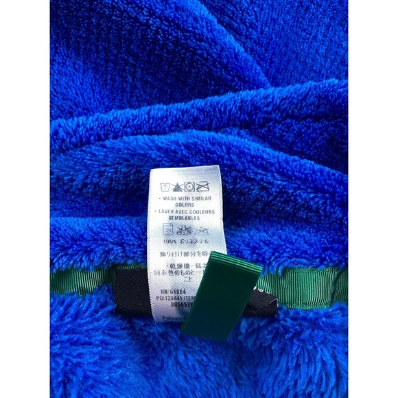 PATAGONIA Re-Tool Snap-T Pullover Blue/Green Fleece Women's  XL PolarTec 1/4 Zip - Picture 12 of 13